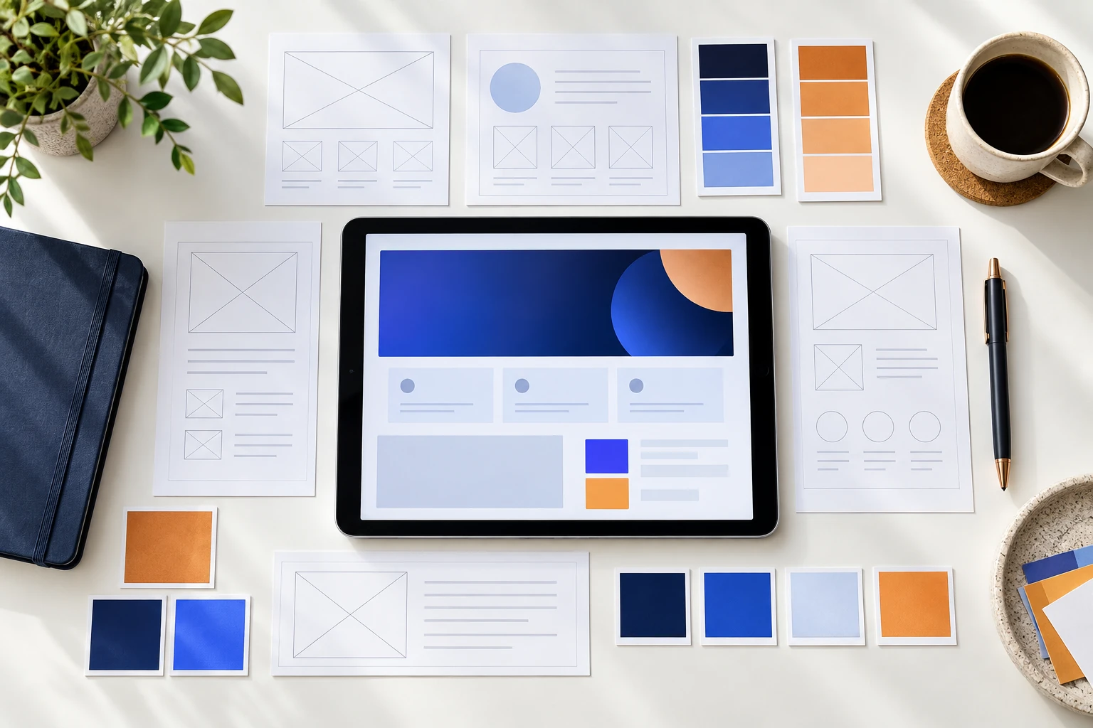UX & interface design — Illustrative service visual